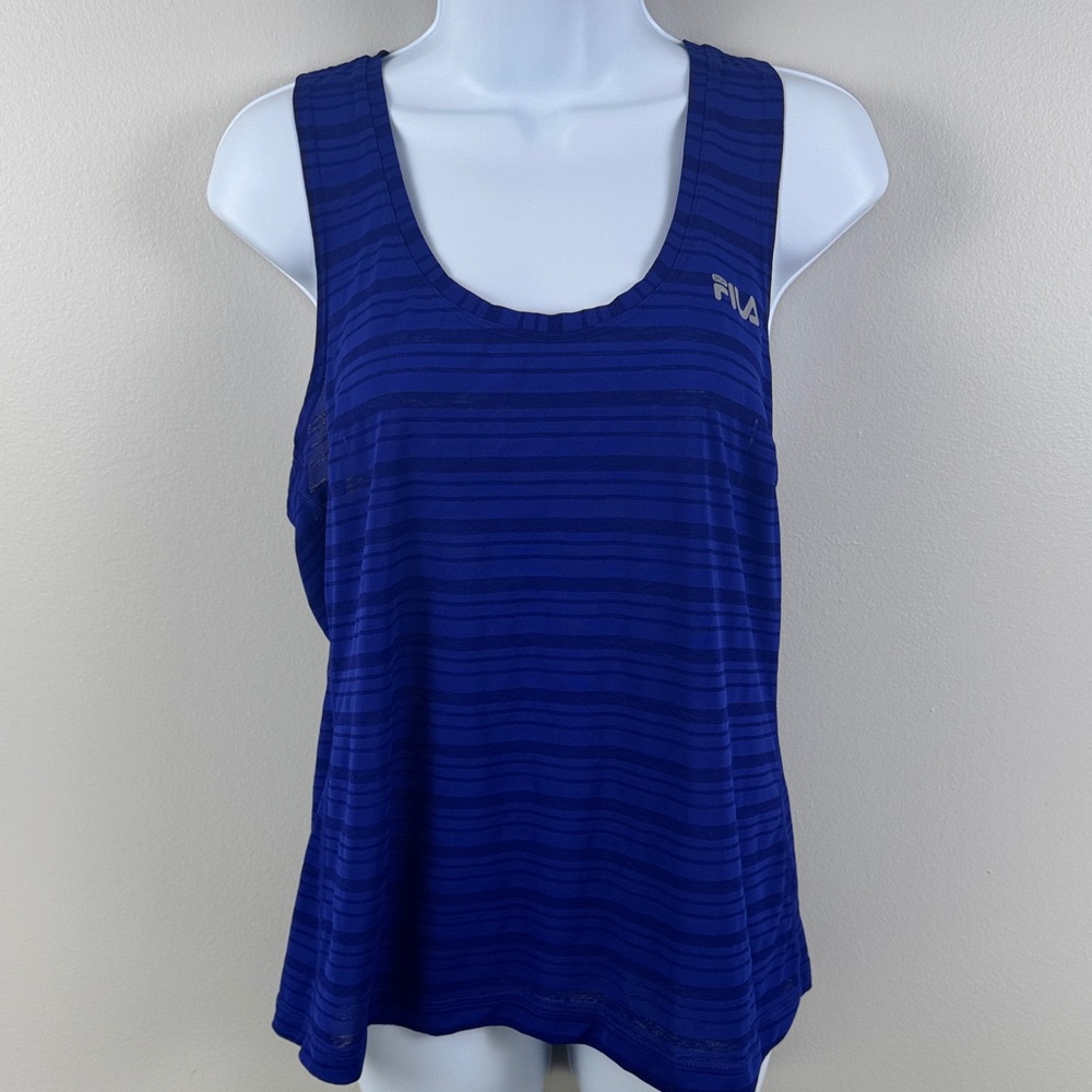✨3/$25✨ FILA Women's Navy Striped Tank Top - L